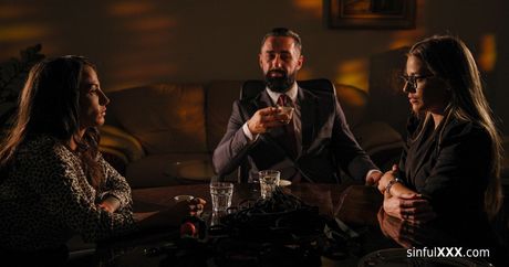 sinful xxx: BDSM threesome with Medusa and Eveline Dellai in a dungeon