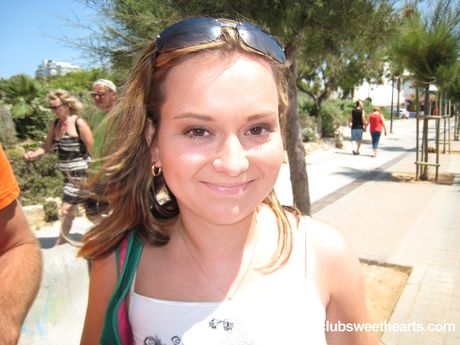 club sweethearts: Great russian covergirl Lorine gets her big ass fucked by a horny guy outdoors