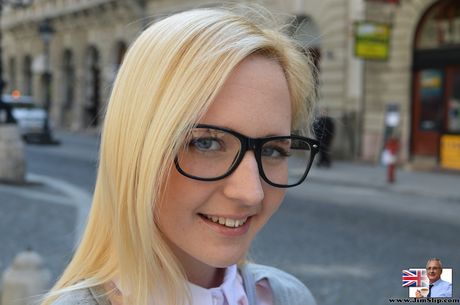 jim slip: Blond hungarian babe Alice gets her twat licked out and fucked in a lab