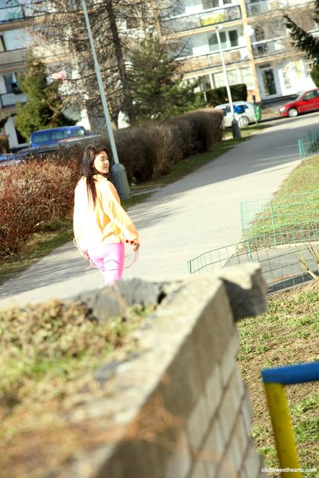 club sweethearts: Svelte ukrainian stunner Mila B toys her pussy after a workout in her bedroom