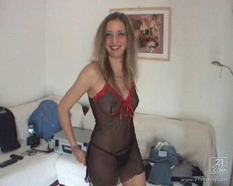 zoliboy: Euro girl Evy fisting her own pussy after getting naked on a sofa