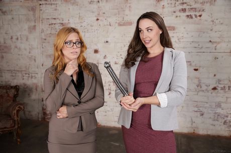 girls try anal: Lesbian MILFs Penny Pax and Chanel Preston licking and toying each other