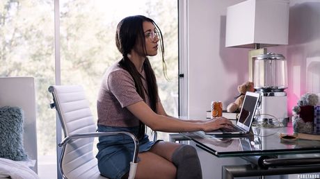 pure taboo: Lesbian girls Aiden Ashley and Joanna Angel kiss after fingering pussies