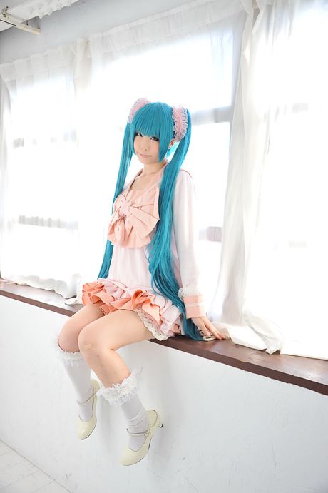 all gravure: Asian stunner Haruka flaunts her tiny boobs and poses in a hot striped outfit