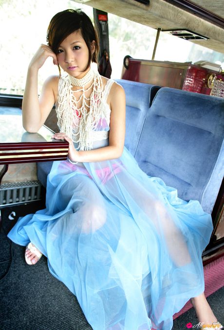 all gravure: Asian cutie Rina Nagasaki doffs her dress and reveals her hot body