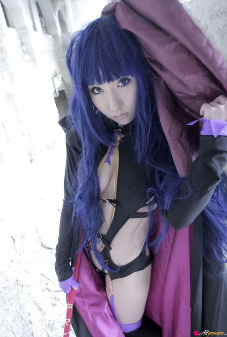 all gravure: Asian babe Saku reveals her massive tits and poses in a solo