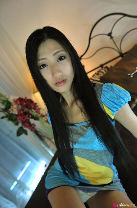 all gravure: Asian stunner Mitsu Dan reveals her massive tits and poses in a solo