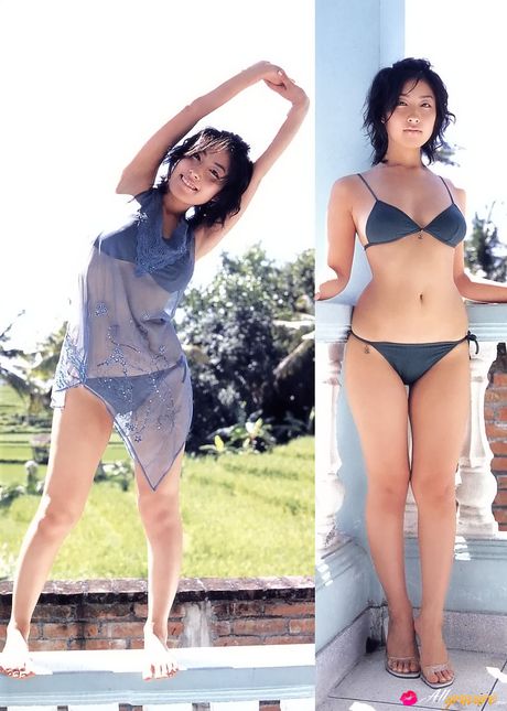 all gravure: La belleza asiática Hiroko Sato expone sus increíbles tetas y posa en solitario.