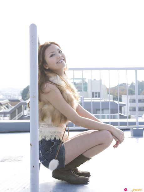 all gravure: Asian girl Mikiko Yano demonstrates her petite tiny tits and poses in a solo