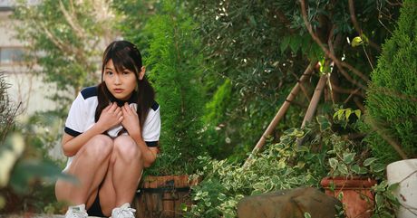 all gravure: Pretty Asian teen Noriko Kijima reveals her petite small tits and poses in a solo