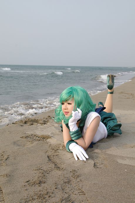 all gravure: Sailor Fuuka Setsugetsu zeigt ihren sexy Körper in weißen Handschuhen