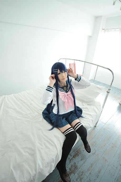 all gravure: Asian schoolgirl Haruka A reveals her petite small tits and hot ass in stockings