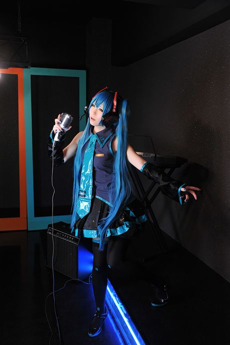 all gravure: Asian doll Haruka reveals her tiny tits and poses in black stockings