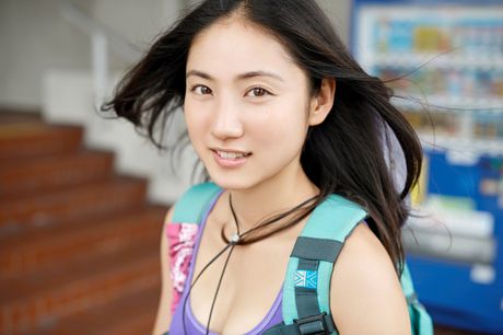 all gravure: Nice Asian bride Saaya shows off her big boobs and bald pussy