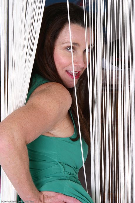 all over 30: Mature american granny Jasmine Love strips and fingers her hairy pussy