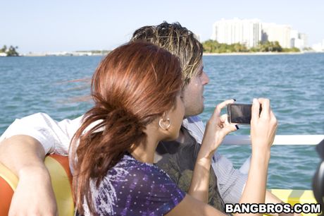 bangbros: Latina pornstar Isis Taylor sucks a dick before riding it on a couch