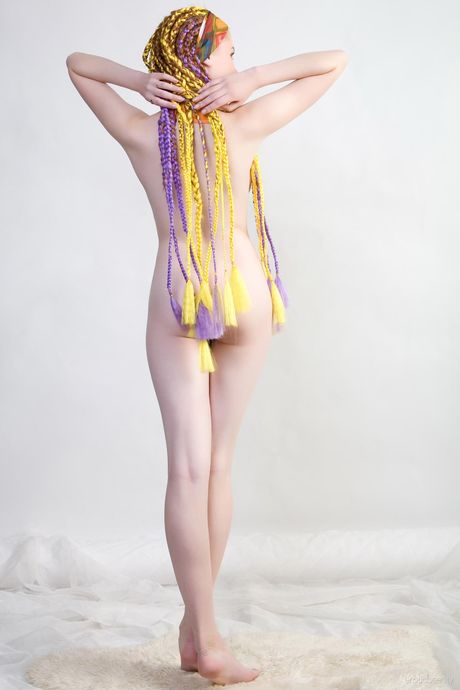 erotic beauty: Natural russian ginger Gillian A doffs a dress to model totally naked