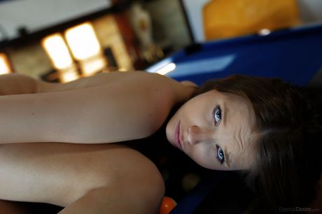 eternal desire: Fantastic latvian doll Stasey removes red panties before a finger fuck