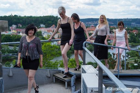 group mams: Great MILFs get banged by a horny stud in a poolside orgy