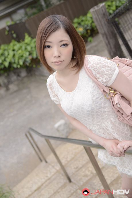 japan hdv: Asian cutie Hotaru Tsukasa takes a cumshot on her tongue after a blowjob