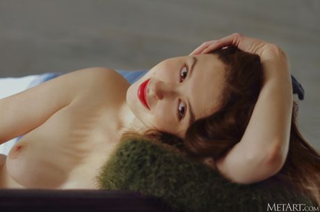 love hairy: Hot ukrainian teen Riccarda removes all clothes on a blanket in a field