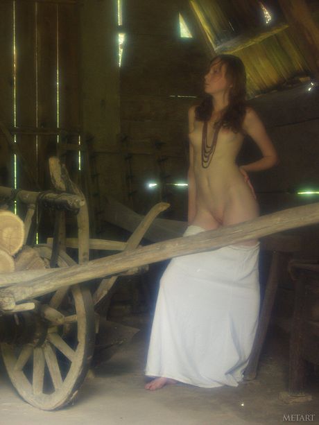 met art: A glamourosa beldade ucraniana Katya B revela seus pequenos peitos e sua buceta careca