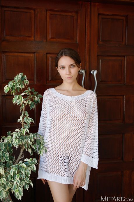 met art: Youthful russian beauty Danniela bares her body on a patio chair