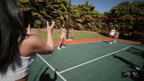 mofos network: Brunette american teen Anais Amore gets her mouth filled with a big dick