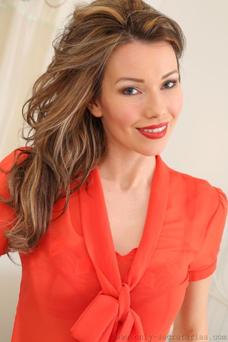 only secretaries: Hannah Zebedee is a hot secretary who loves to pose in stockings