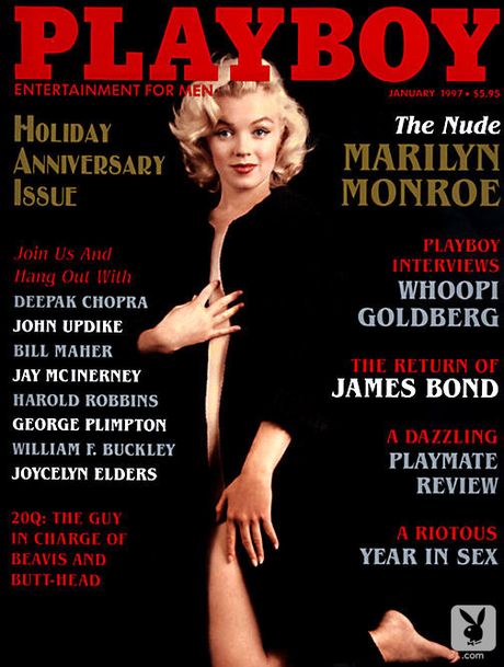 playboy plus: Blondwłosa amerykańska gwiazda okładek Marilyn Monroe pokazuje swoje niesamowite cycki i pozuje solo