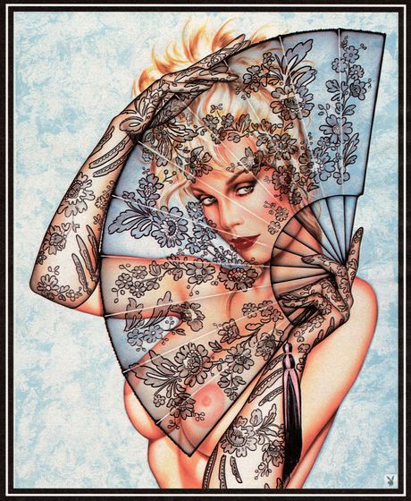 playboy plus: Blond Noors model met grote tieten Lillian Müller poseert in een solo striptease