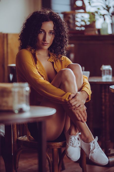 playboy plus: Beautiful hungarian brunet Lucy M strips to her heels and flaunts her natural tits