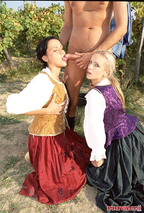 private: Brunet stunner Katerina gets a double penetration in a 3some with Alicia