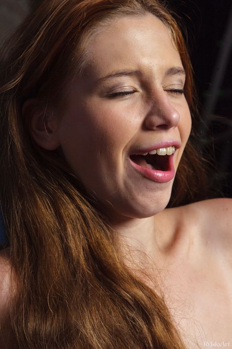 rylsky art: Svelte teen Gillian A presents her petite tiny tits and exhibits her nudity in a solo