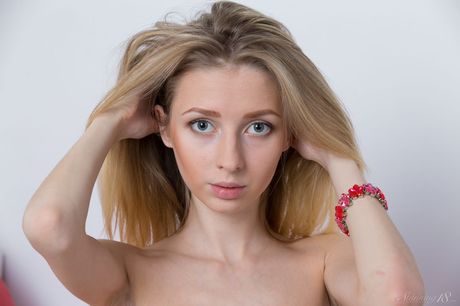 stunning 18: Fresh ukrainian light-haired Gaila removes a bodysuit to get totally naked