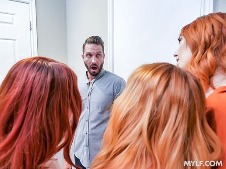 Redhead MILF Lauren Phillips enjoys a wild foursome with her friends Redhead MILF Lauren Phillips enjoys a wild foursome with her friends