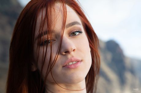 watch 4 beauty: Lean russian babe Sherice goes nude on a rocky outcropping